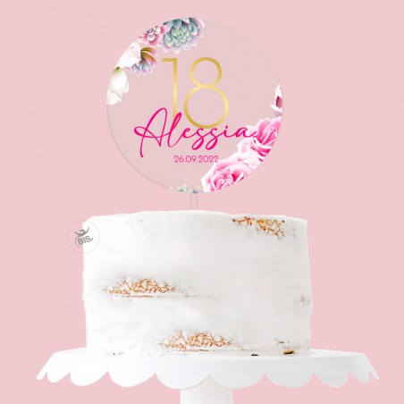 Cake topper in plexiglass "Linea Barcellona"