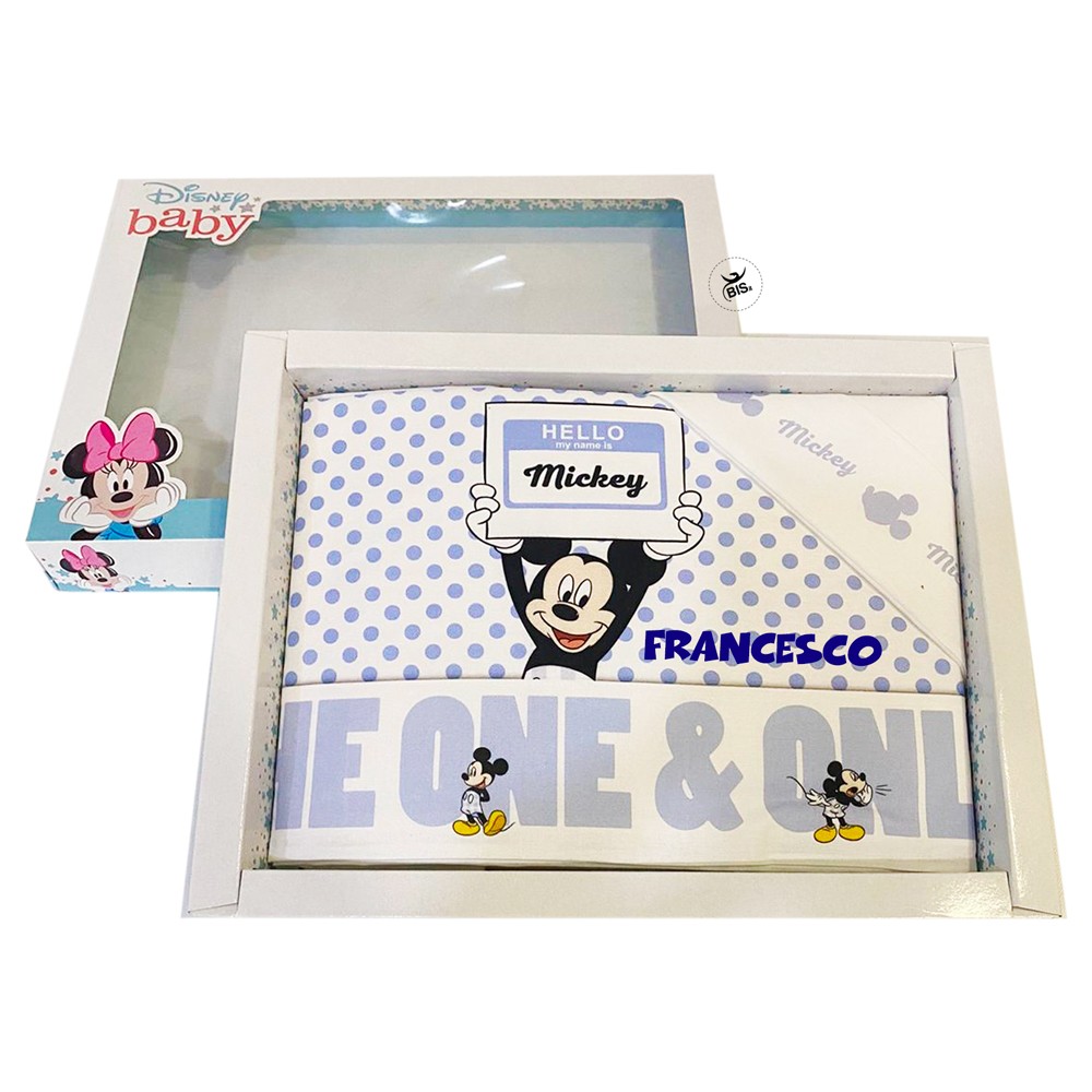 Set lenzuola "Hello Mickey" bianco