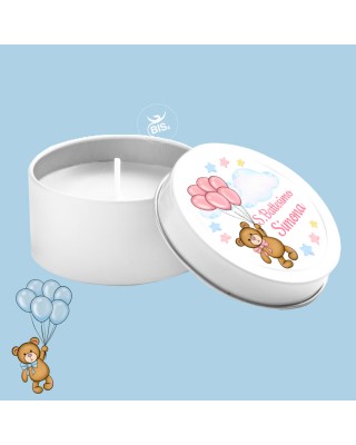 kit 5 pezzi candele profumate "Teddy collection" rosa