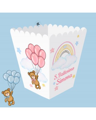 Kit 5 pz Scatola pop corn "Teddy collection"