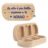 Porta pillole in bambù "La vita è più bella insieme a te Nonno"