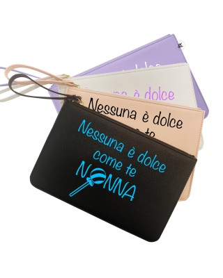 Pochette in ecopelle "Nessun è dolce come te Nonna"