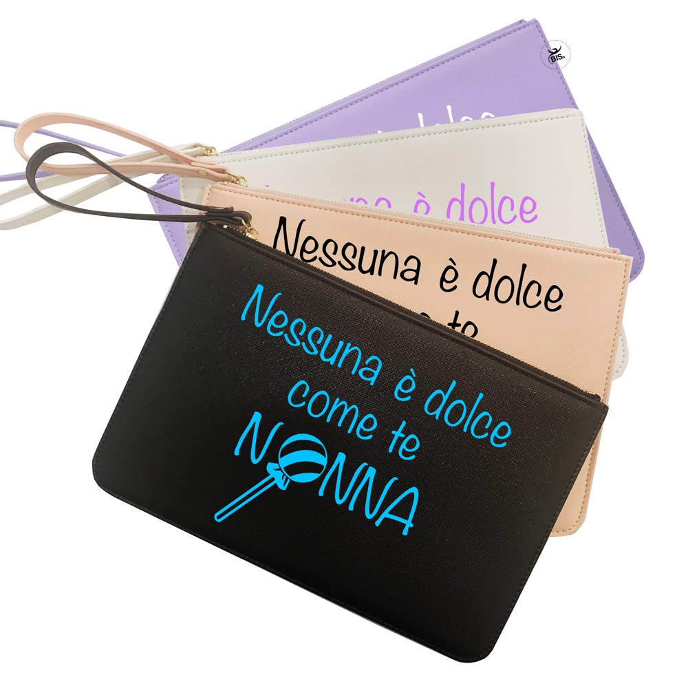 Pochette in ecopelle "Nessun è dolce come te Nonna"