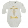Baby Girl's Bodysuit with lace-bordered Collar "Baptism"