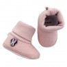 Winter shoes with socks and flower-line decorations