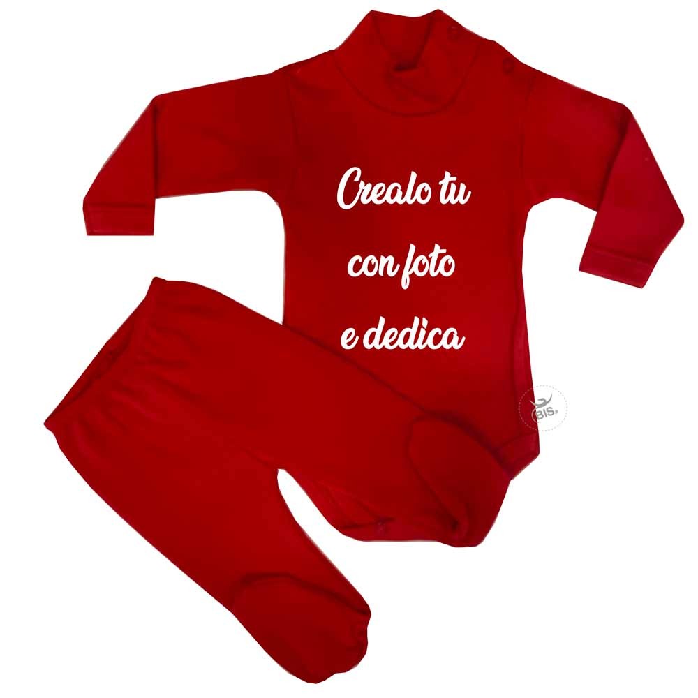 Set body lupetto e ghettine  rosso