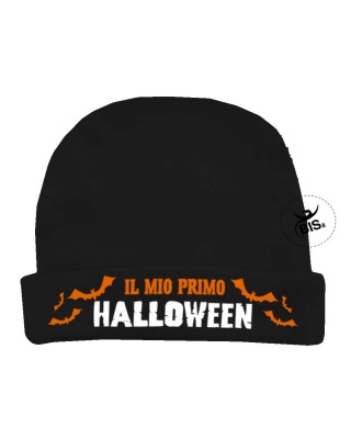 Cappellino neonato "Il mio primo Halloween" nero