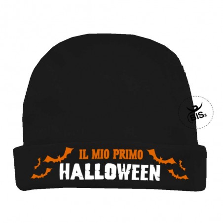 Cappellino neonato "Il mio primo Halloween" nero
