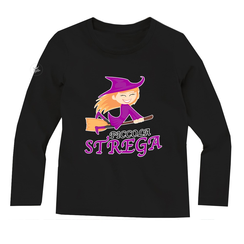 t-shirt bimba piccola strega hallowen