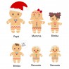 Omini di pan di zenzero personaggi famiglia