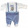 Winter Newborn jumpsuit, with hearts + "I'm daddy's meatball" print.