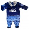 Winter Newborn jumpsuit, with hearts + "I'm daddy's meatball" print.
