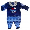 Winter Newborn jumpsuit, with hearts + "I'm daddy's meatball" print.