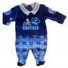 Winter Newborn jumpsuit, with hearts + "I'm daddy's meatball" print.