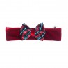 Fascia in velluto con fiocco in tartan