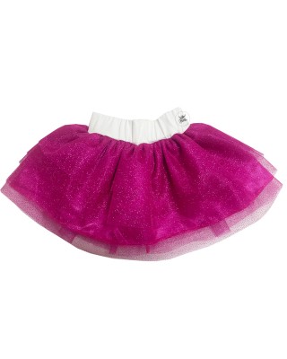 Gonna in tulle glitterato fuxia