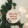 Addobbo in legno da personalizzare con nome in glitter