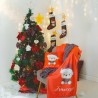 plaid quadri natalizio personalizzabile con nome