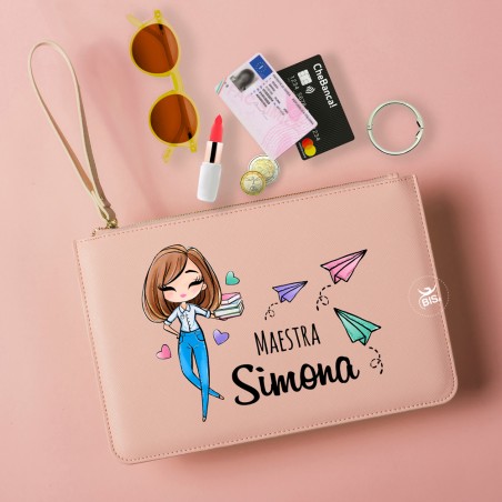 pochette personalizzabile regalo maestra