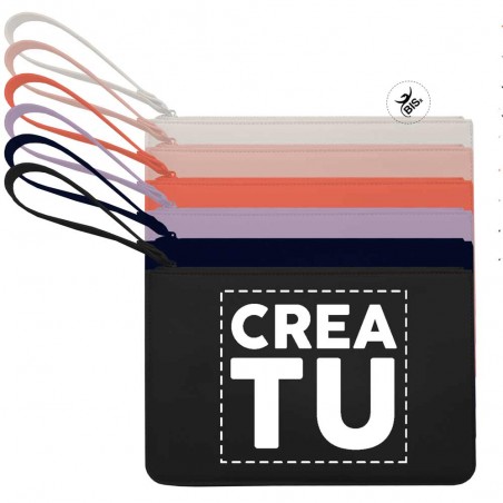 Pochette in eco-pelle personalizzabile con testo o immagine