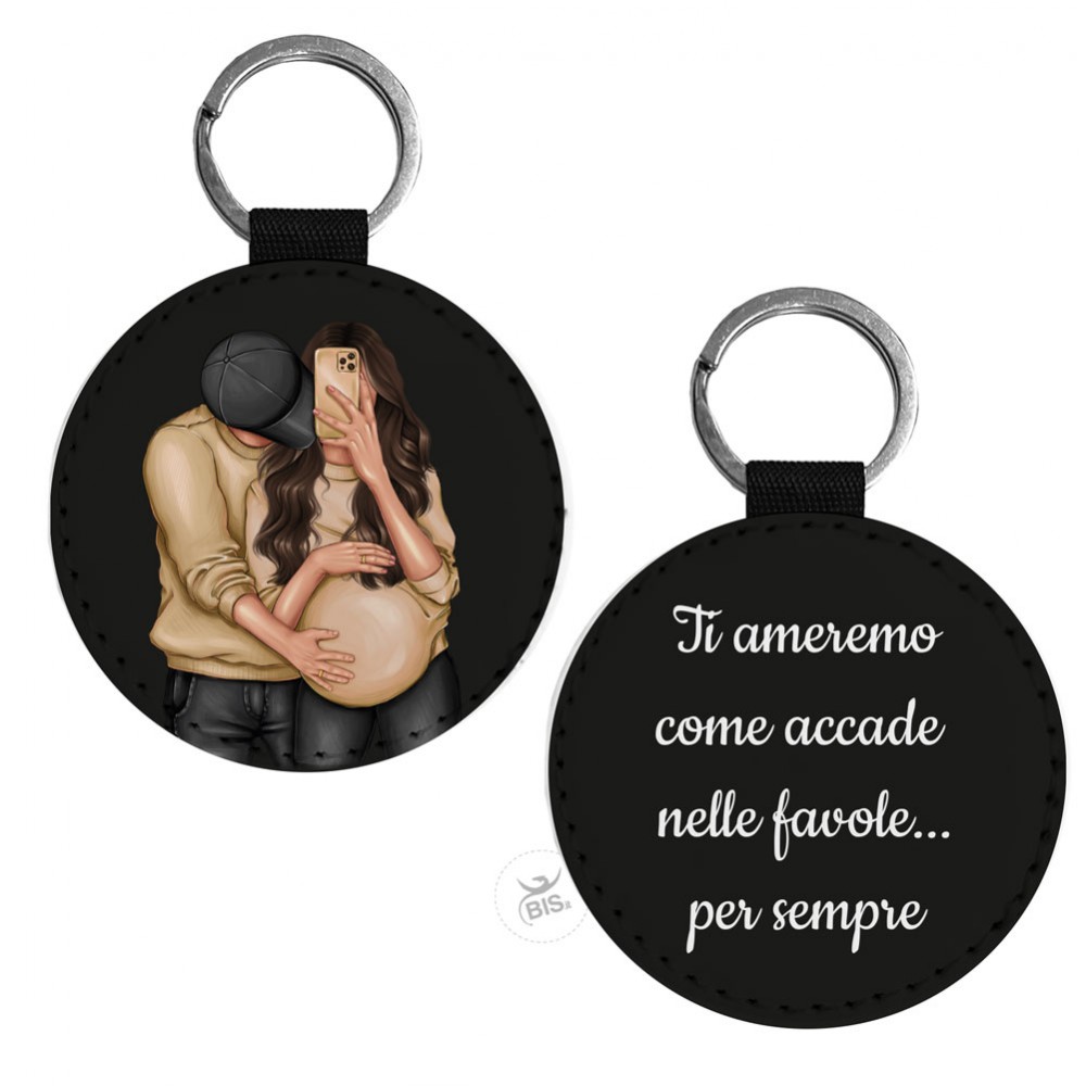 Portachiavi personalizzato con foto o testo idea regalo uomo donna famiglia  baby