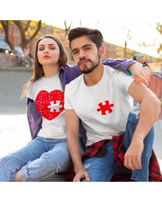 magliette fidanzati cuore puzzle san valentino
