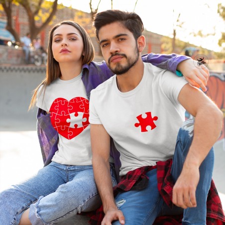 magliette fidanzati cuore puzzle san valentino