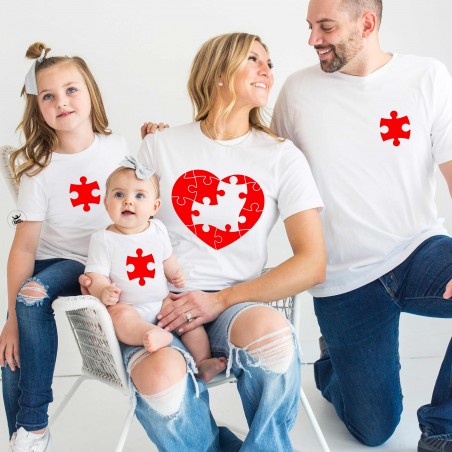 body coordinato abbinato mamma papà famiglia puzzle