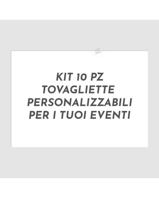 Kit 10 tovagliette monouso da personalizzare