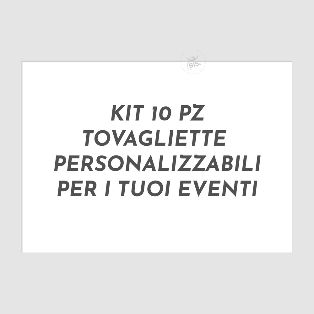 Kit 10 tovagliette monouso da personalizzare