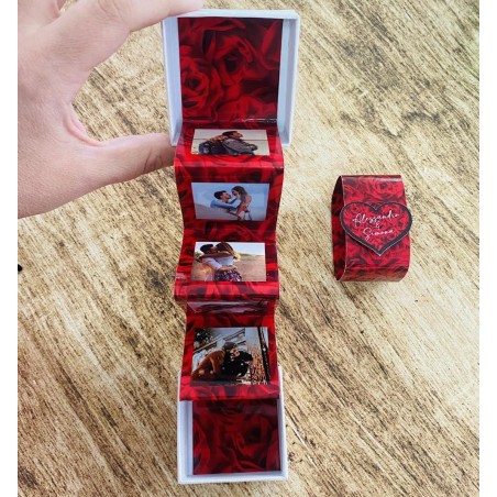 scatola porta fedine con foto