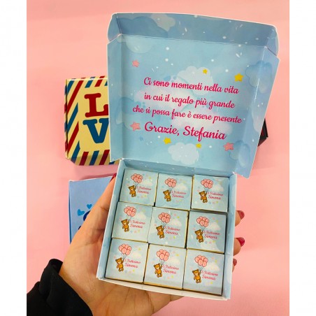 Scatola porta cioccolatini da personalizzare con foto e testo
