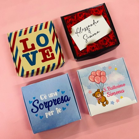 Scatola porta cioccolatini da personalizzare con foto e testo