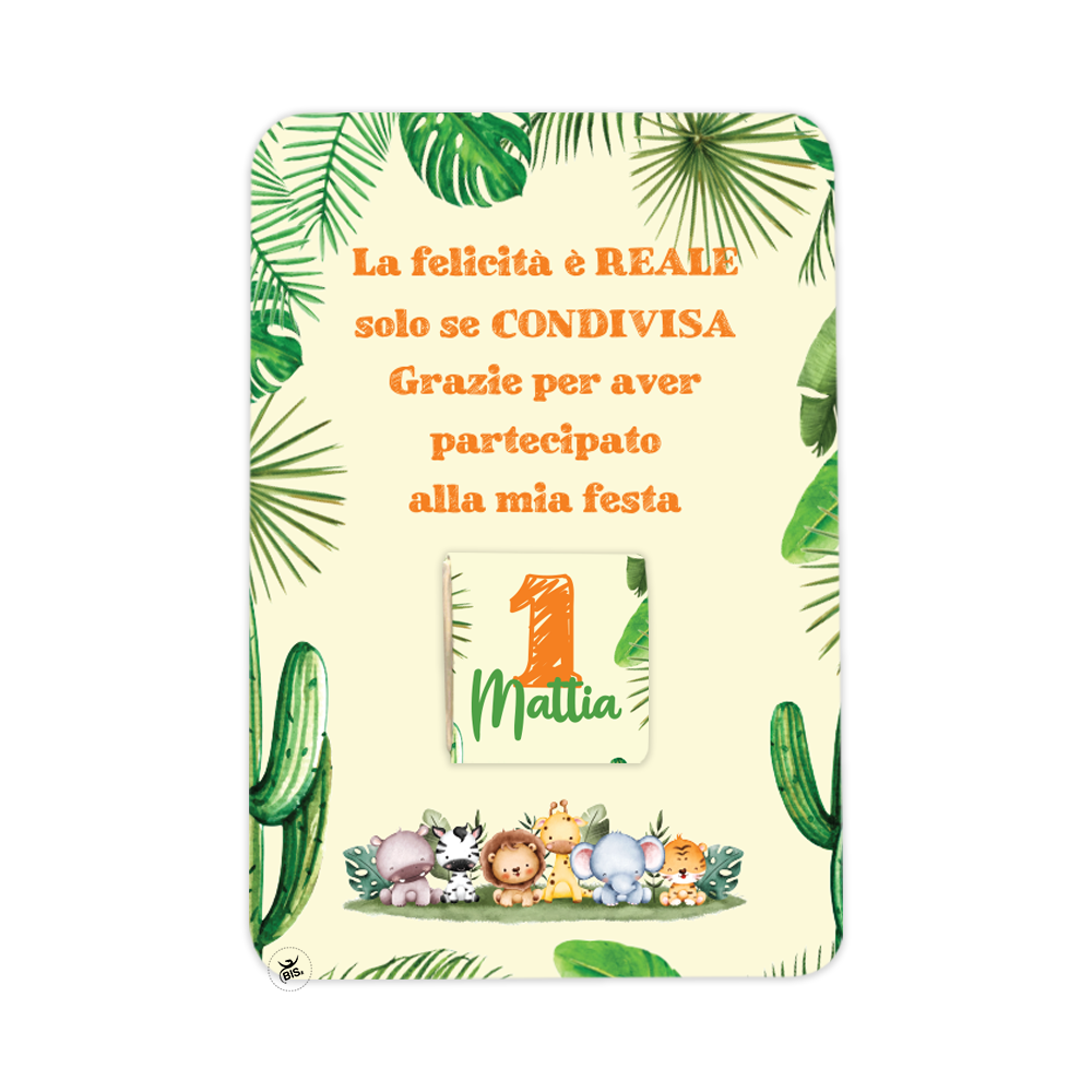 Kit 10 pz. Cioccolatini "Linea Safari"