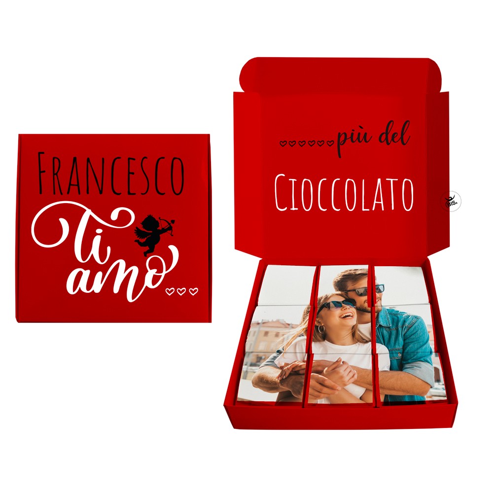 Scatola porta cioccolatini "Ti amo"