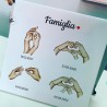 Foto-quadro "Family" da personalizzare immagini di mani effetto acquer