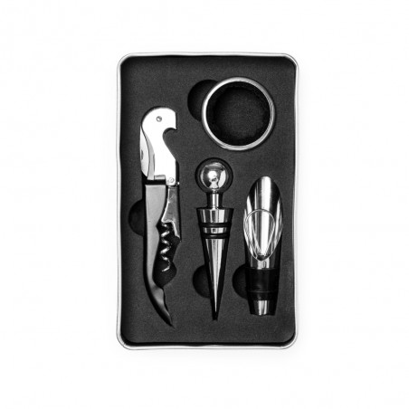 Set da vino in acciaio con astuccio