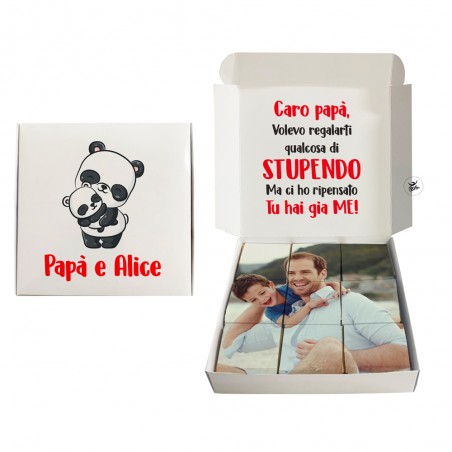 Scatola porta cioccolatini "Caro Papà" da personalizzare
