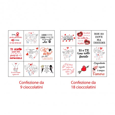 cioccolatini "Modi per dirti Ti amo"