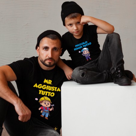 T-shirt bimbo/a "Piccolo/a rompi tutto"