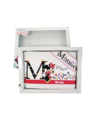 Set lenzuola "Minnie flowers"  rosso