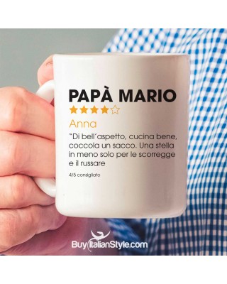 Tazza in ceramica "Recensione Papà"