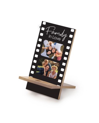 Porta cellulare in legno "Family in love" da personalizzare