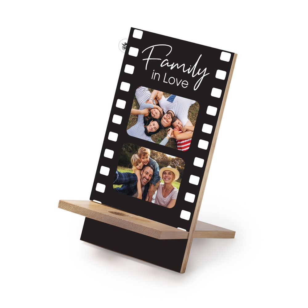 Porta cellulare in legno "Family in love" da personalizzare