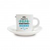 Tazzina da caffè con piattino in ceramica "Solo i migliori papà vengono promossi a Nonno"