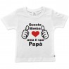 T-shirt bimba mezza manica "Questa bimba ama il suo papà"