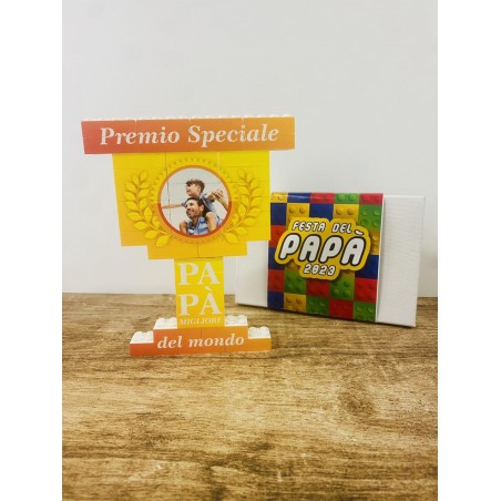 coppa mattoncini personalizzabile miglior papà al mondo