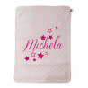 Summer blanket with embroidered star, customizable