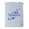 Summer blanket with embroidered star, customizable