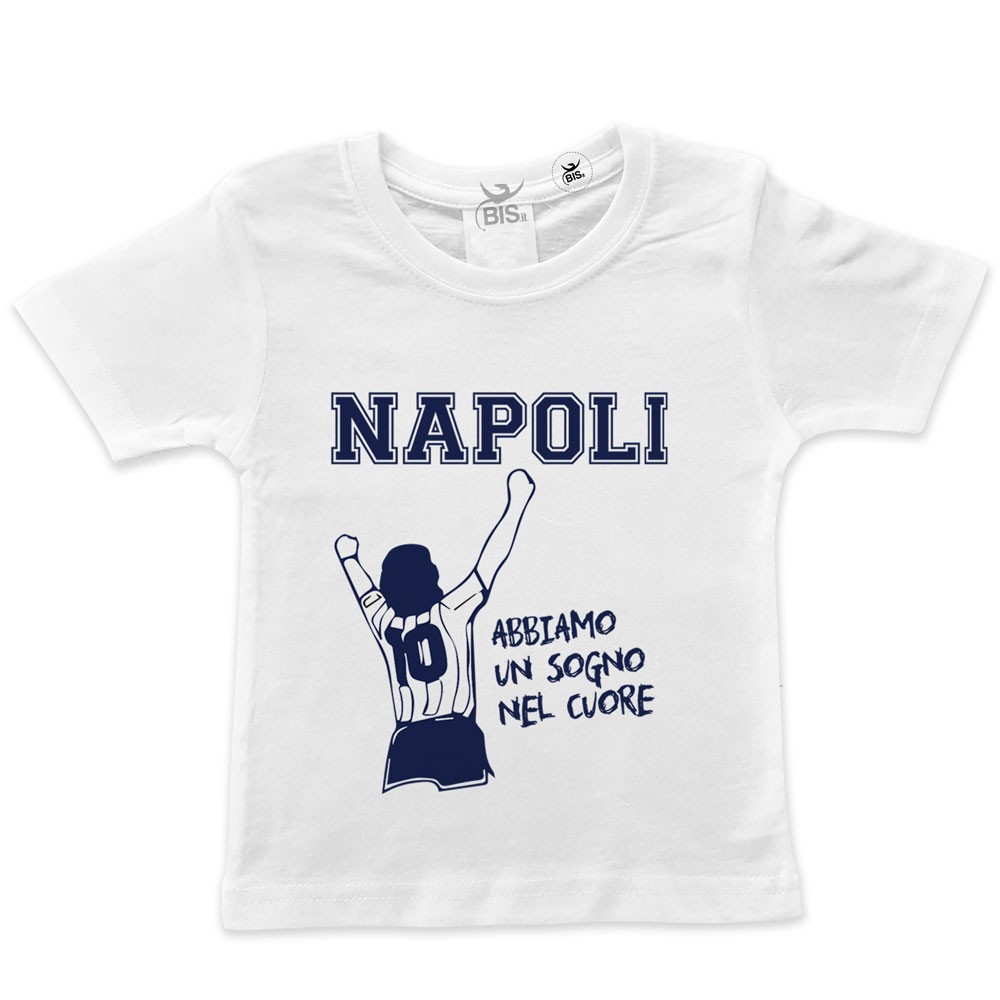 T-shirt bimbo/a manica corta "Napoli abbiamo un sogno nel cuore"